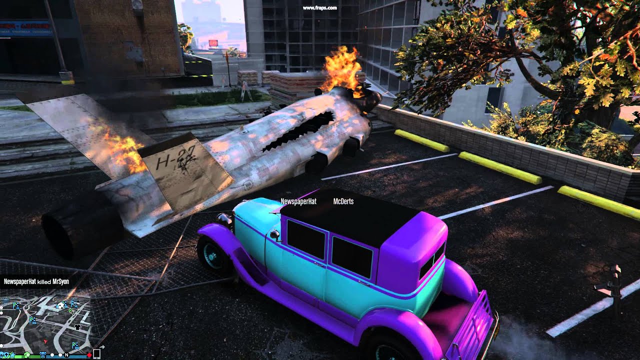 GTA V Harry Potter Car vs Hydra