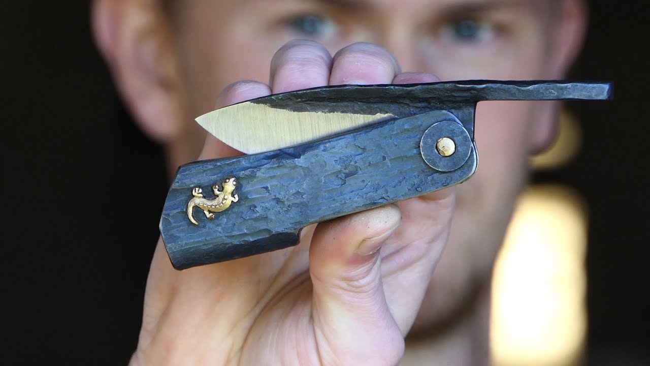 Turning A Rusty Bearing Into A Pocket Knife...