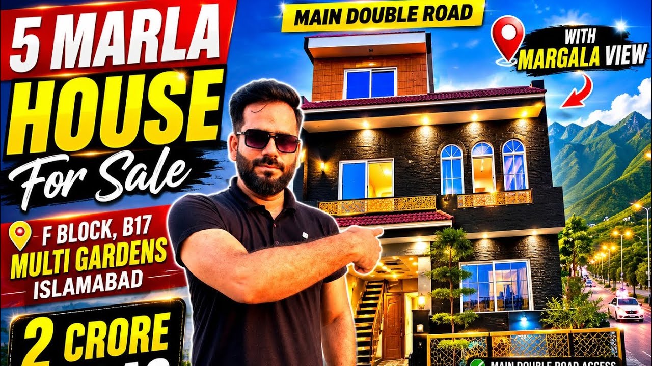 5 marla house for sale in F block b17, multi Gardens Islamabad