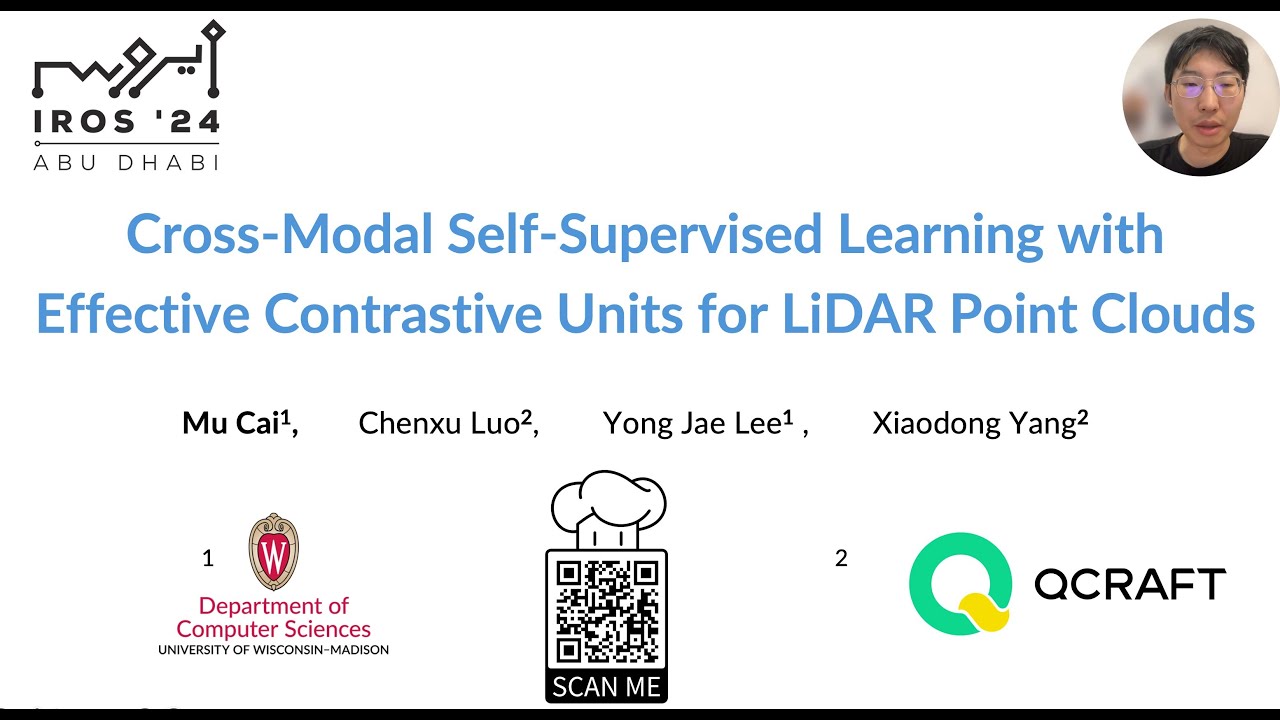 [IROS2024] Cross-Modal Self-Supervised Learning with Effective Contrastive Units for LiDAR