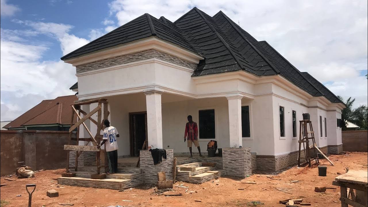 He Did The Entire Screeding Of This House With This Particular Paint In Edo State, Nigeria.