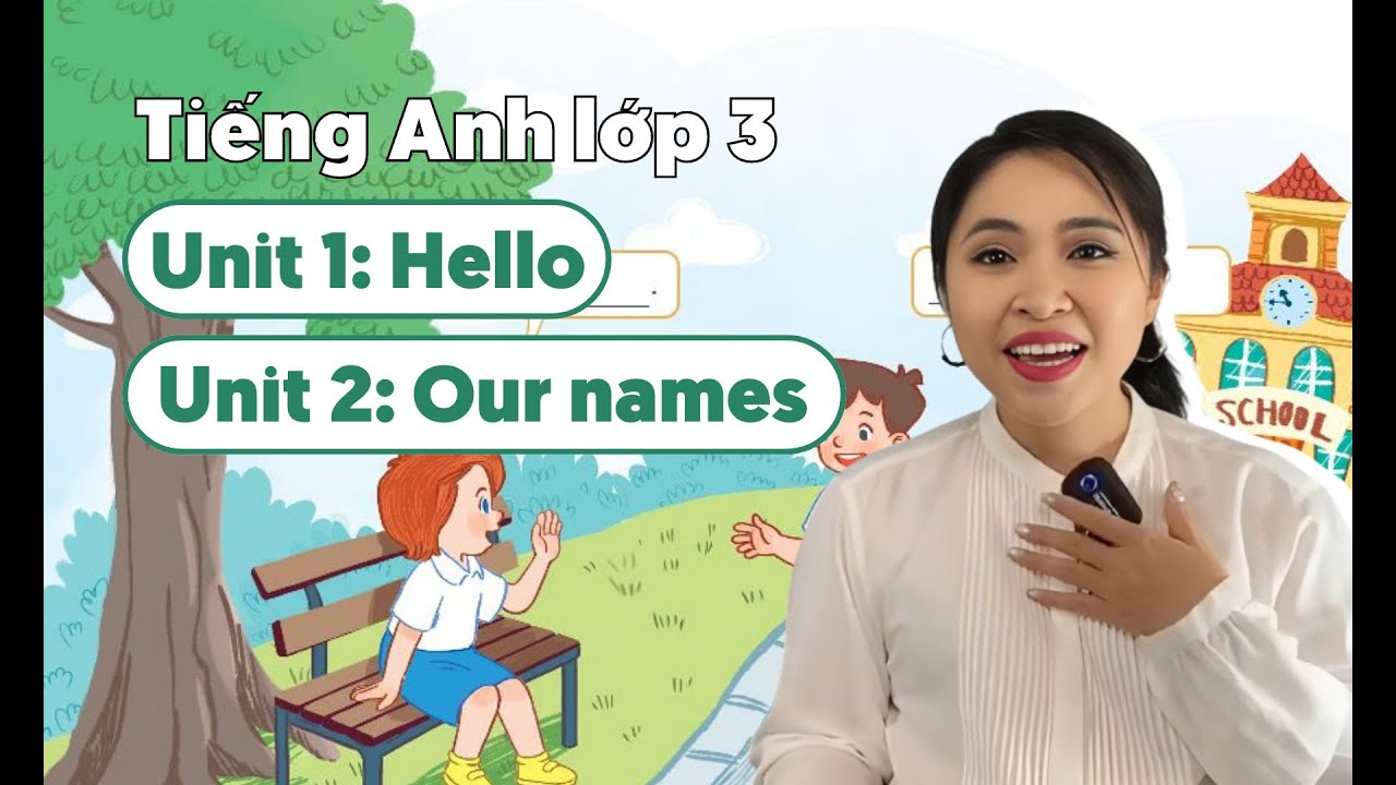 Unit 1: Hello + Unit 2: Our names - TIẾNG ANH LỚP 3 (Global Success) | Miss Lan