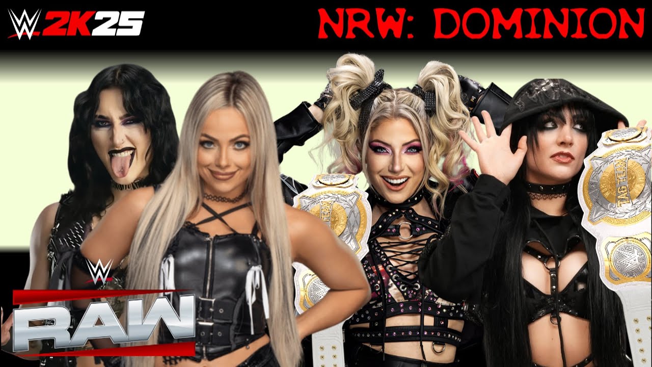 Liv Morgan & Rhea Ripley vs Alexa Bliss & Tatum Paxley | Tag Team Title Match: Raw #8 | WWE 2K25