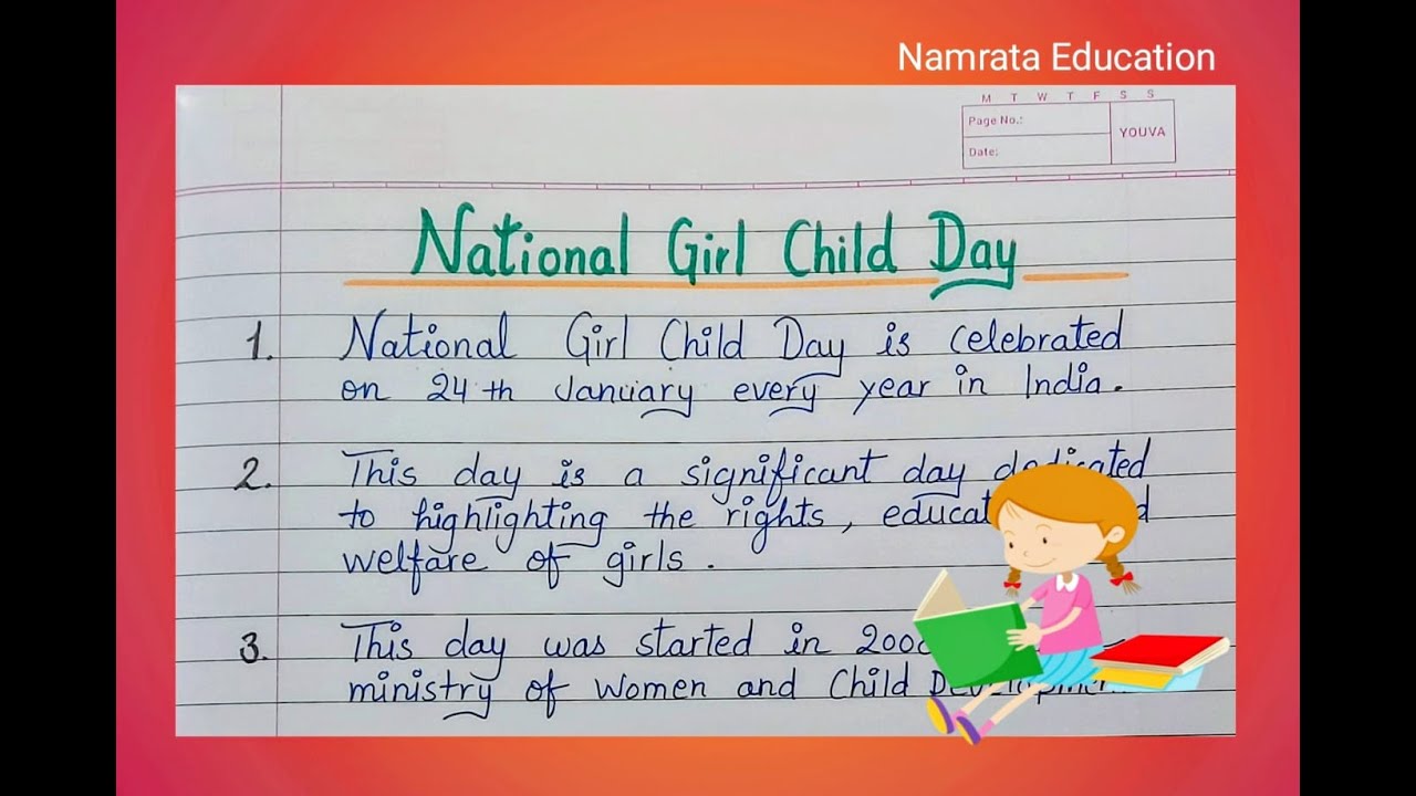 10 line Essay on National Girl Child Day / Essay on National Girl Child Day / Essay in English