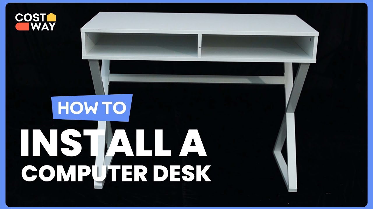 How to Install the Modern Computer Desk Makeup Vanity Table | HW65760 