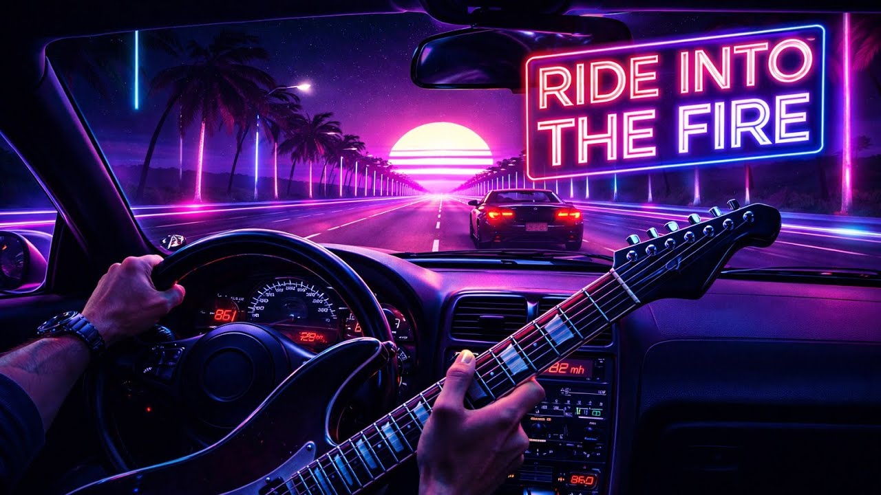 80s Hard Rock Guitar Solo for Night Drive — Epic Highway Shred, Neon Vibes, No Vocals