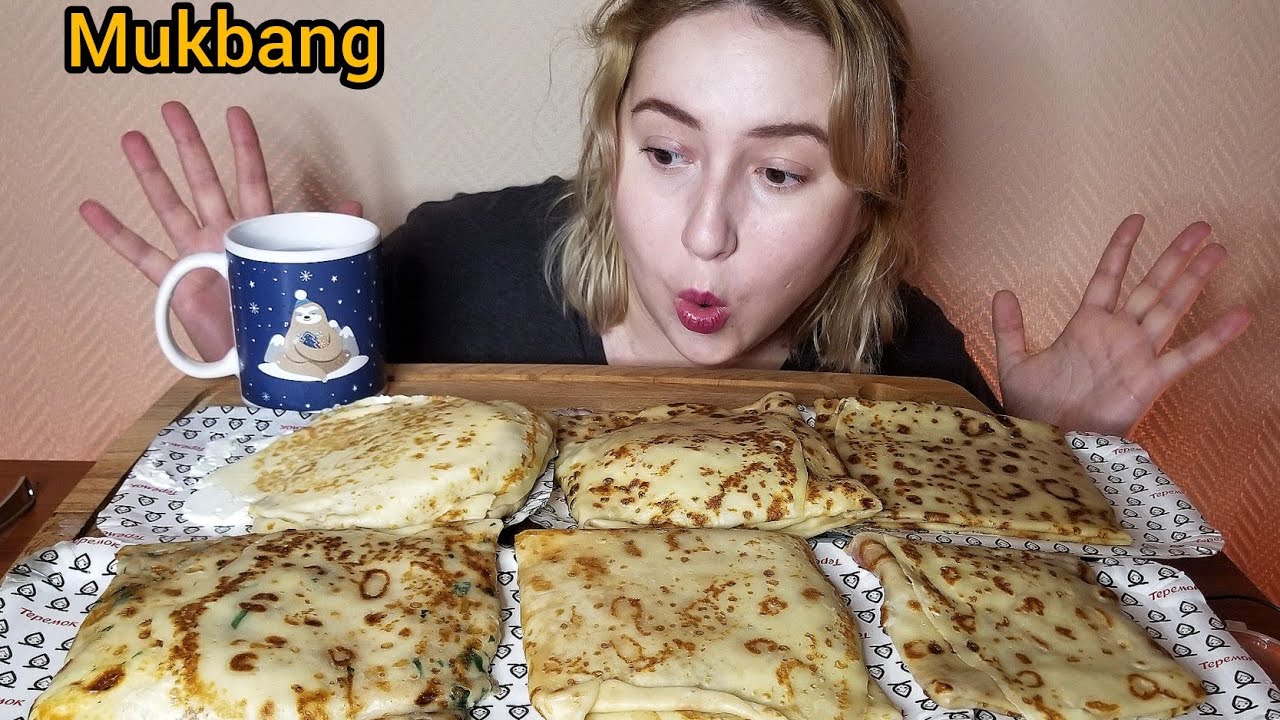 БЛИНЫ ТЕРЕМОК КУРА ГРИБЫ СЛАДКИЕ МУКБАНГ АСМР | PANCAKES CHICKEN SWEET  MUKBANG ASMR 먹방 eatingshow