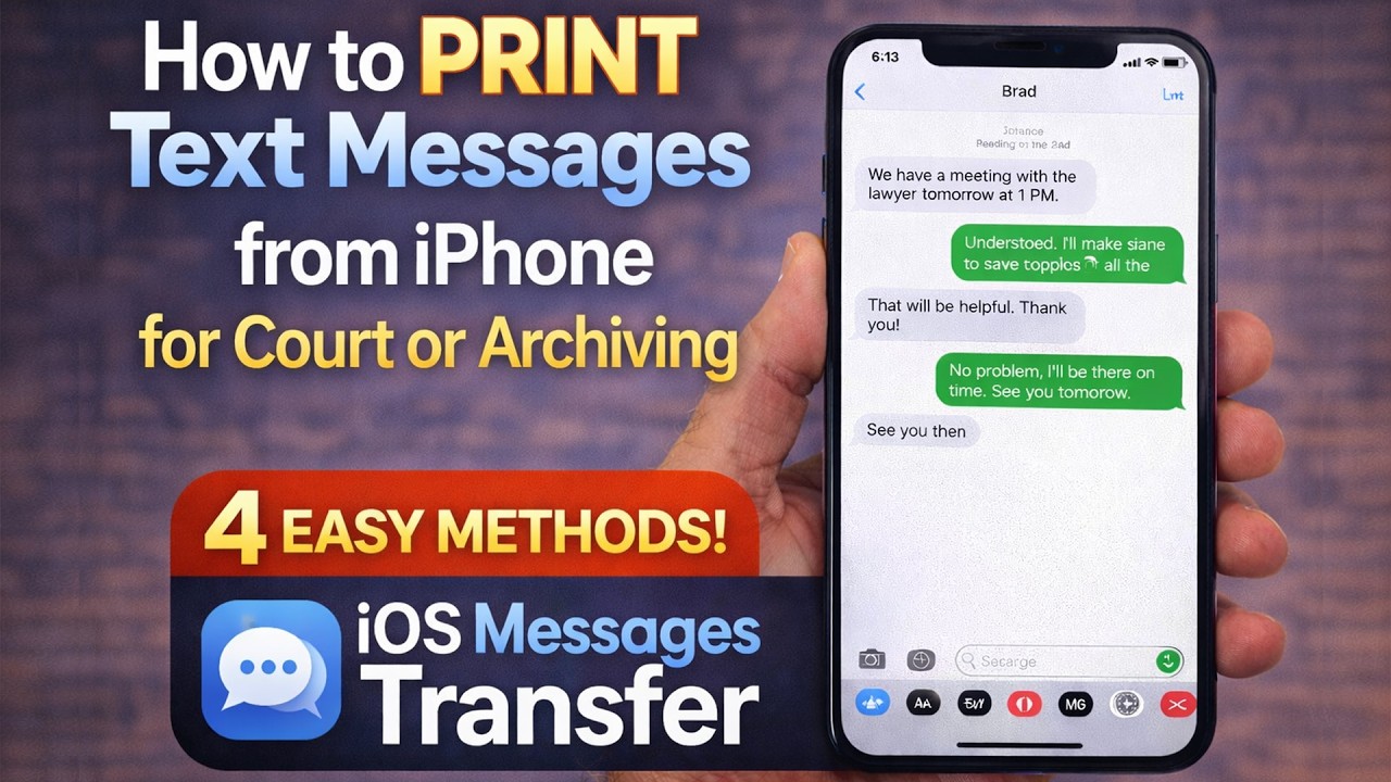Как распечатать текстовые сообщения с iPhone для суда или других целей архивирования (4 решения)