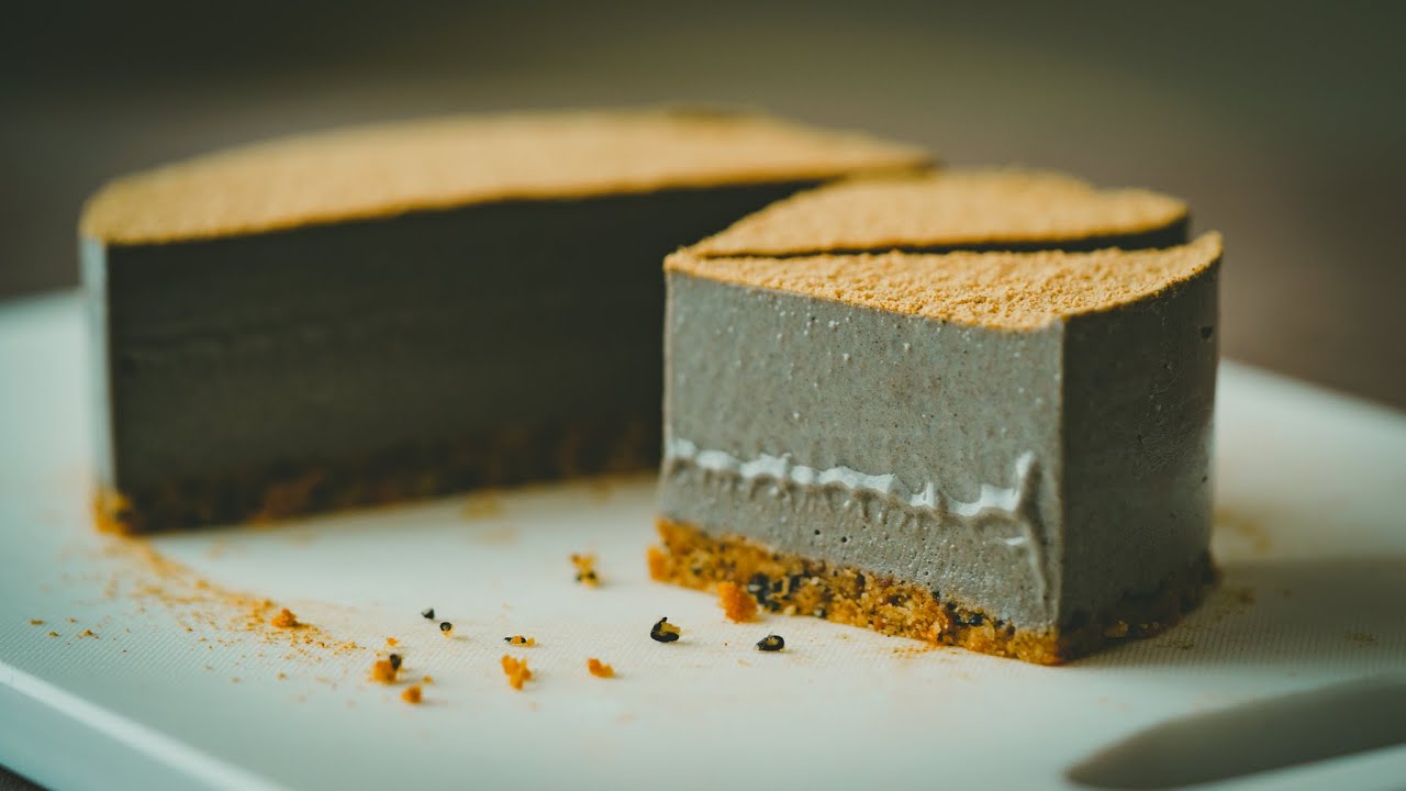 No bake｜Black Sesame Soybean Powder CheeseCake｜Ohyoo Cooking