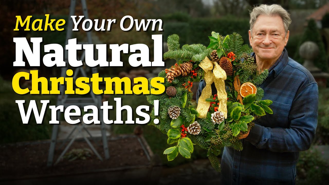 Turn Garden Clippings into Christmas Magic: Handmade Wreath & Festive Planters!