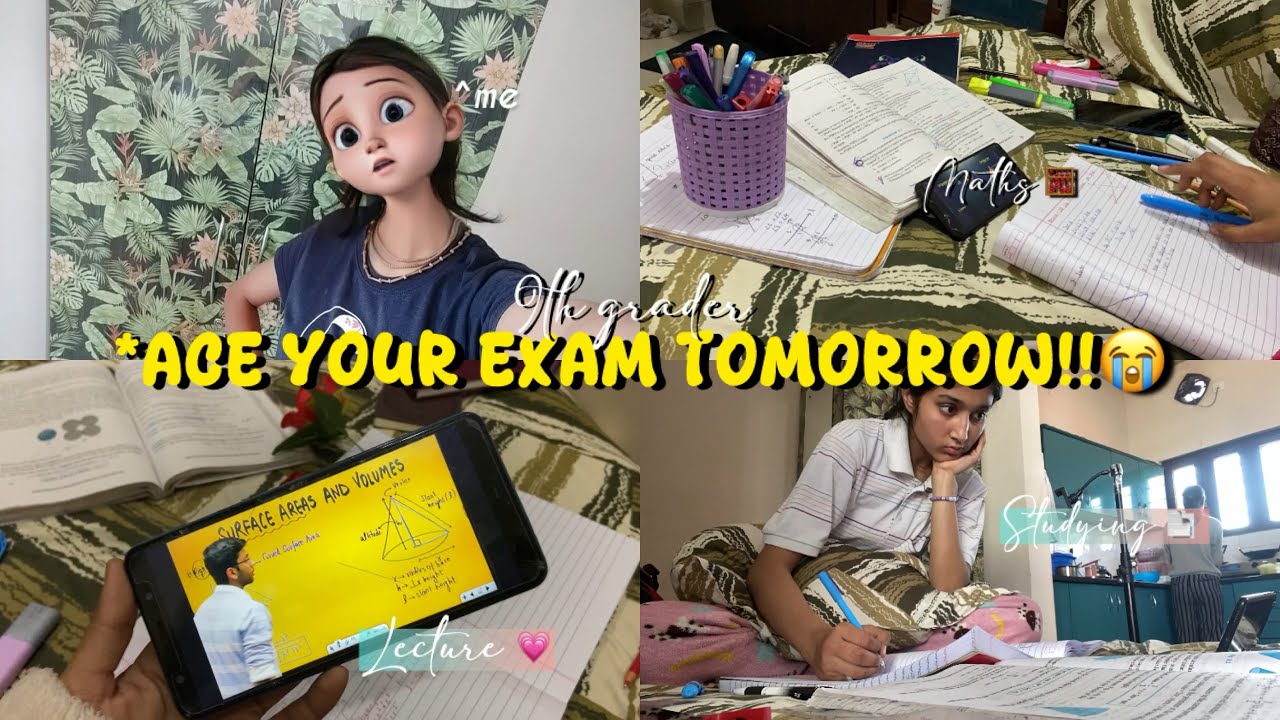 “Ace Your *HINDI* Exam Tomorrow!🔥9th Grade Study Vlog”💗