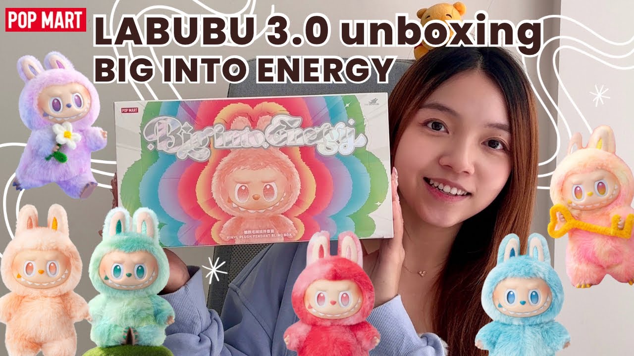 LABUBU V3 THE MONSTERS Big Into Energy Full Series | POPMART Unboxing