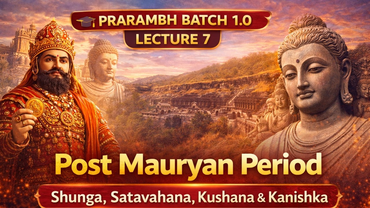 Post-Mauryan Period Explained 🔥 Shunga, Satavahana, Kushana | Ancient India