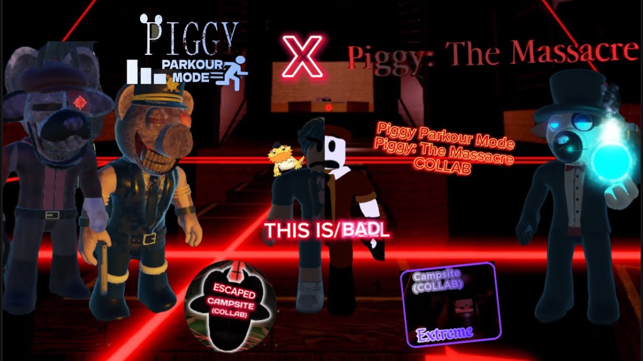 Piggy Parkour Mode X Piggy: The Massacre Collab Campsite Chapter (ROBLOX)