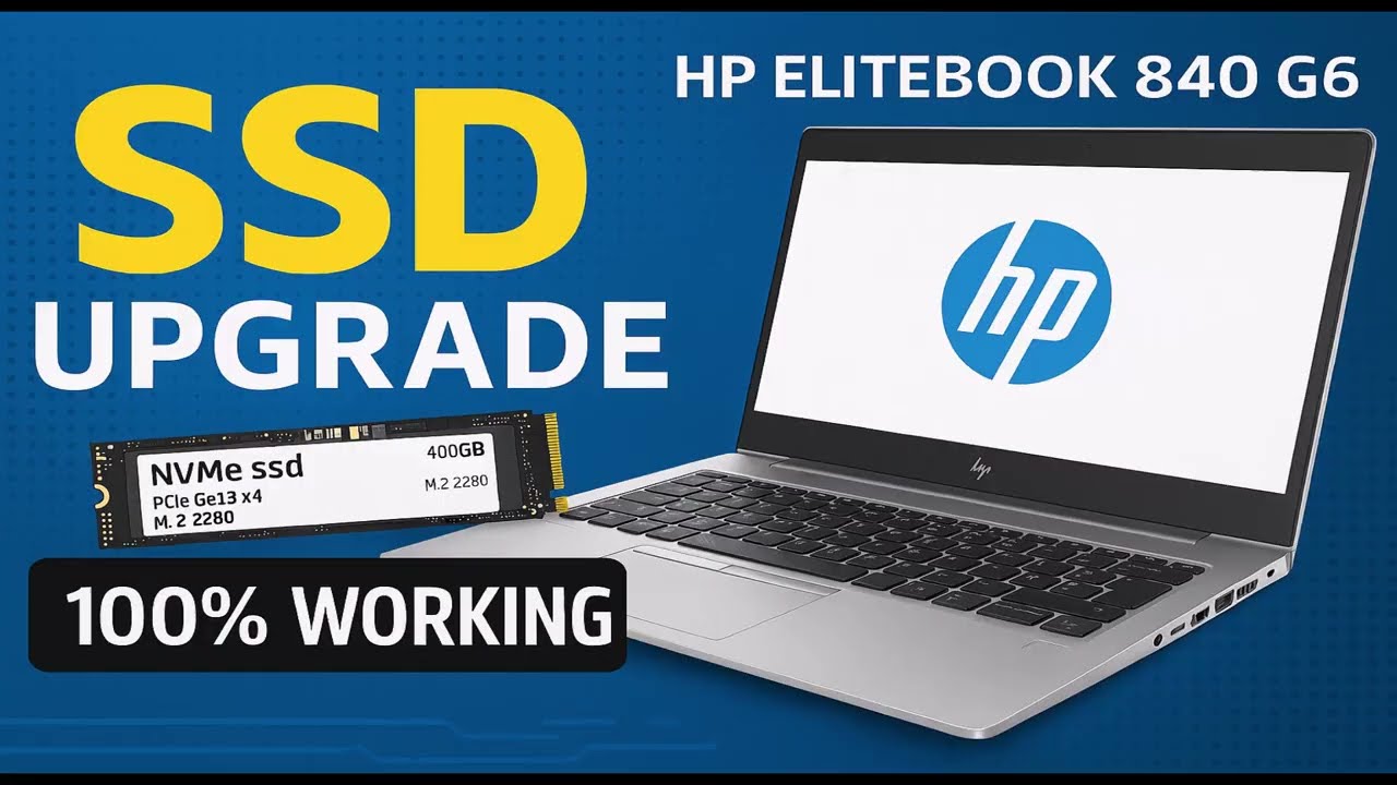 HP EliteBook 840 G6 SSD Upgrade | M2 NVMe Installation + 100% Working Boot Test