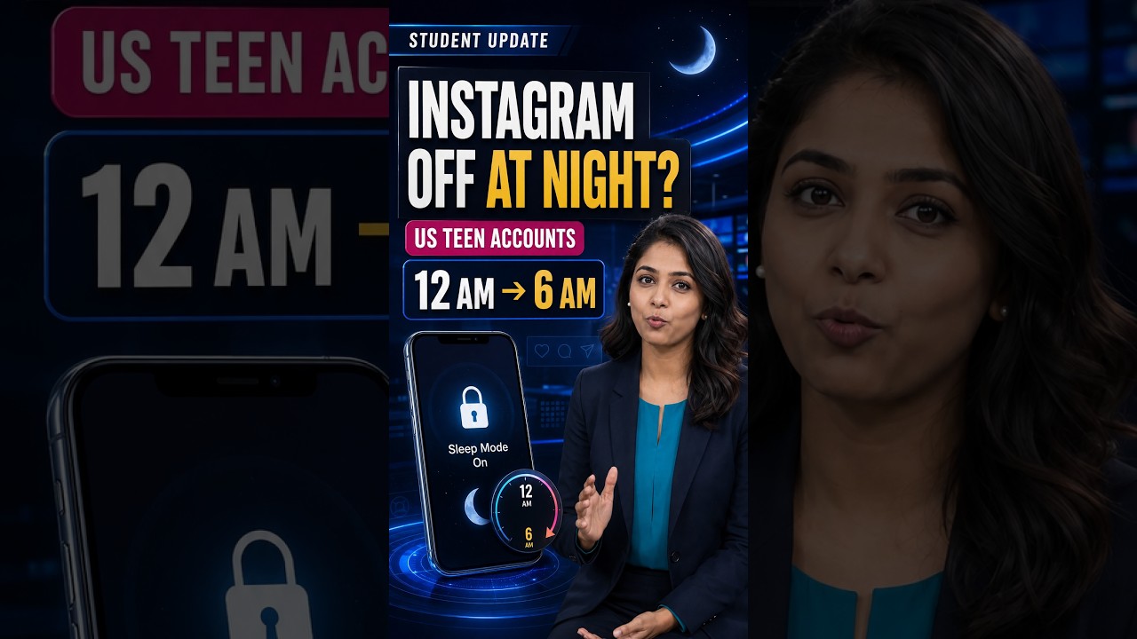 Instagram Off at Night? Meta&rsquo;s New Teen Rules Explained | 12 AM&ndash;6 AM #Shorts