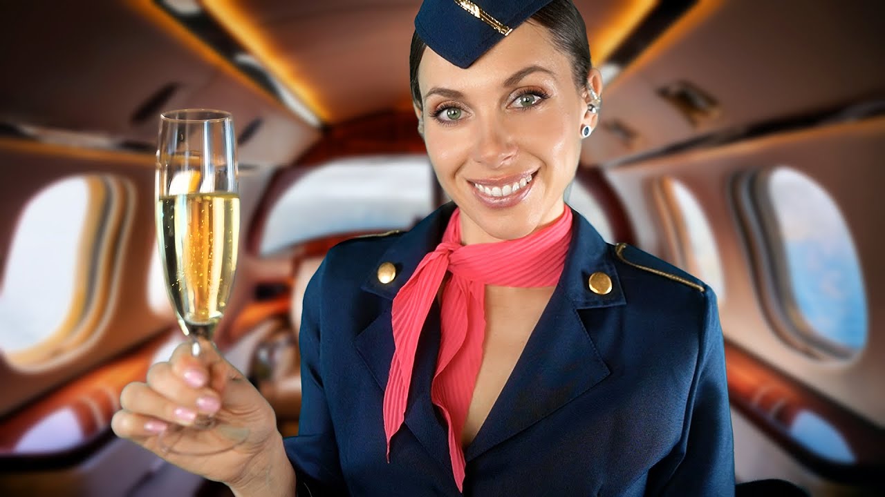[ASMR] First Class Flight Attendant Roleplay for SLEEP, Personal Attention ✈️