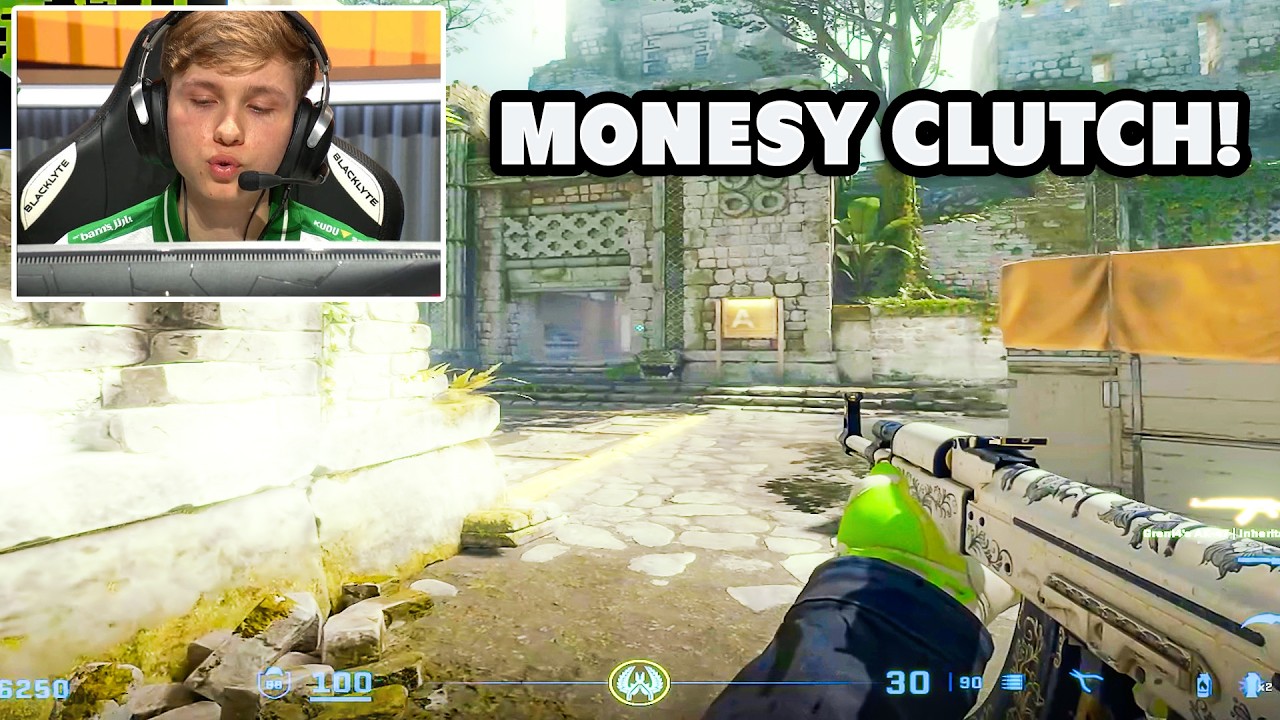 m0NESY wins 1v4 Clutch. Krabeni Amazing Ace against Falcons Trio - CS2
