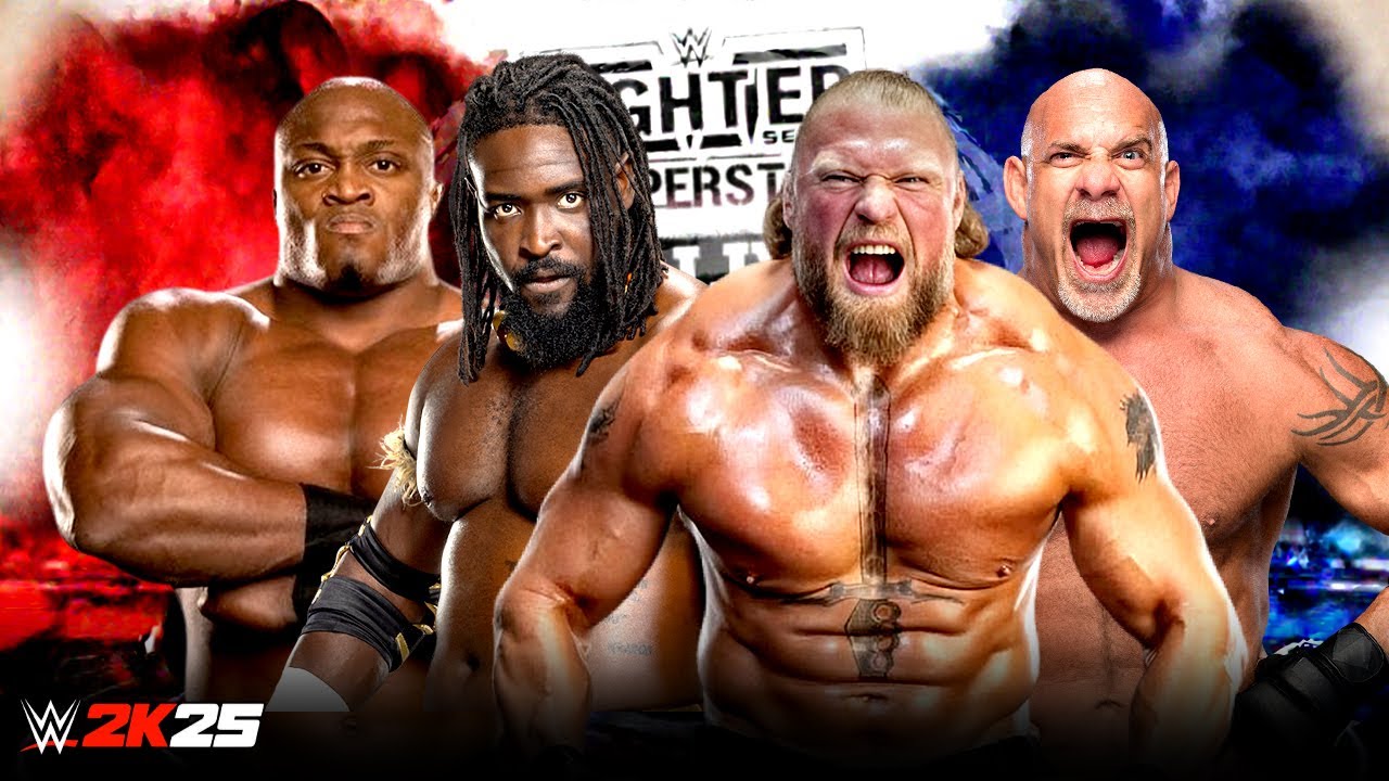 WWE 2K25 Бобби Лэшли и Оба Феми против Брока Леснара и Голдберга | 09 февраля 2026 г.