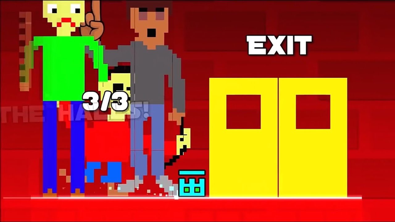 ОСНОВЫ BALDI В GEOMETRY DASH!!