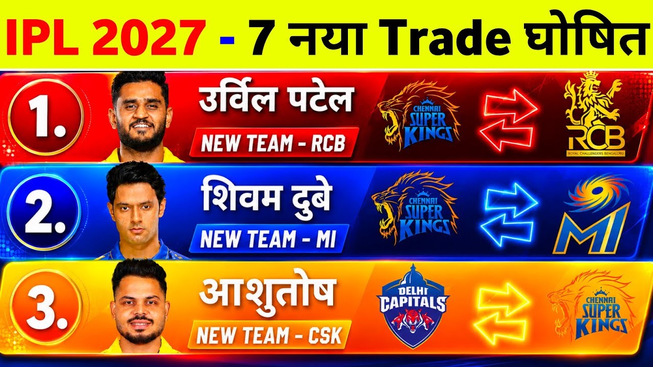 IPL 2027 - New Updates On Trade Players (Ashutosh Sharma, Rahul Chahar, Urvil Patel & Pandya)
