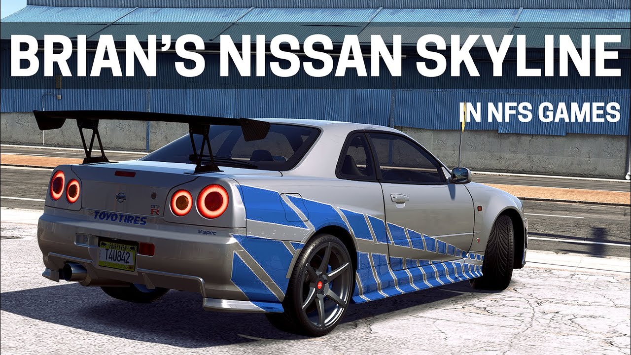Brian's Nissan Skyline GT-R V-Spec in NFS Games (1998-2019)