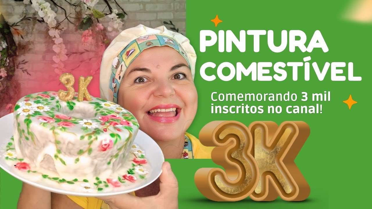 Pintura Comestível - Receita Fácil +Comemoração aos 3K no canal🎉
