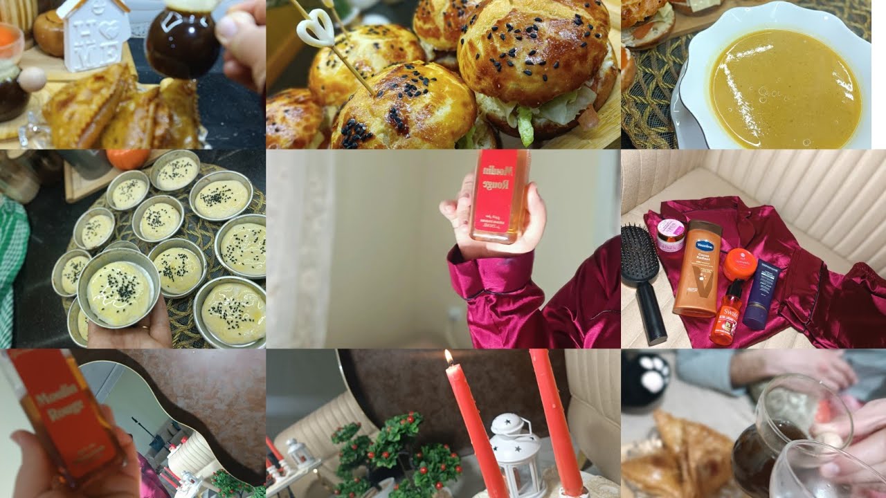 روتين عروسة جزائرية  ✅ وصفةميني همبرغر تهبل 🍔  روتيني عناية بنفسي 🪞سهرة مع زوج👩‍❤️‍💋‍👩💒