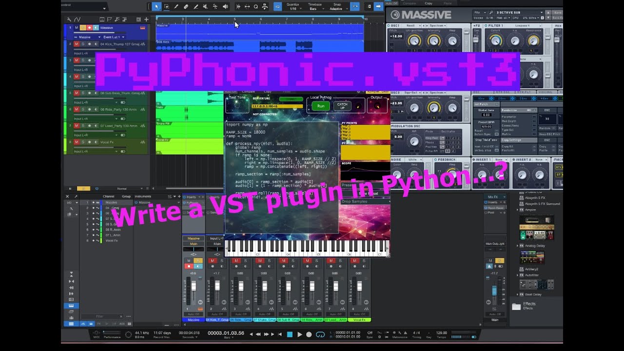 Making a VST plugin in Python, live in the DAW