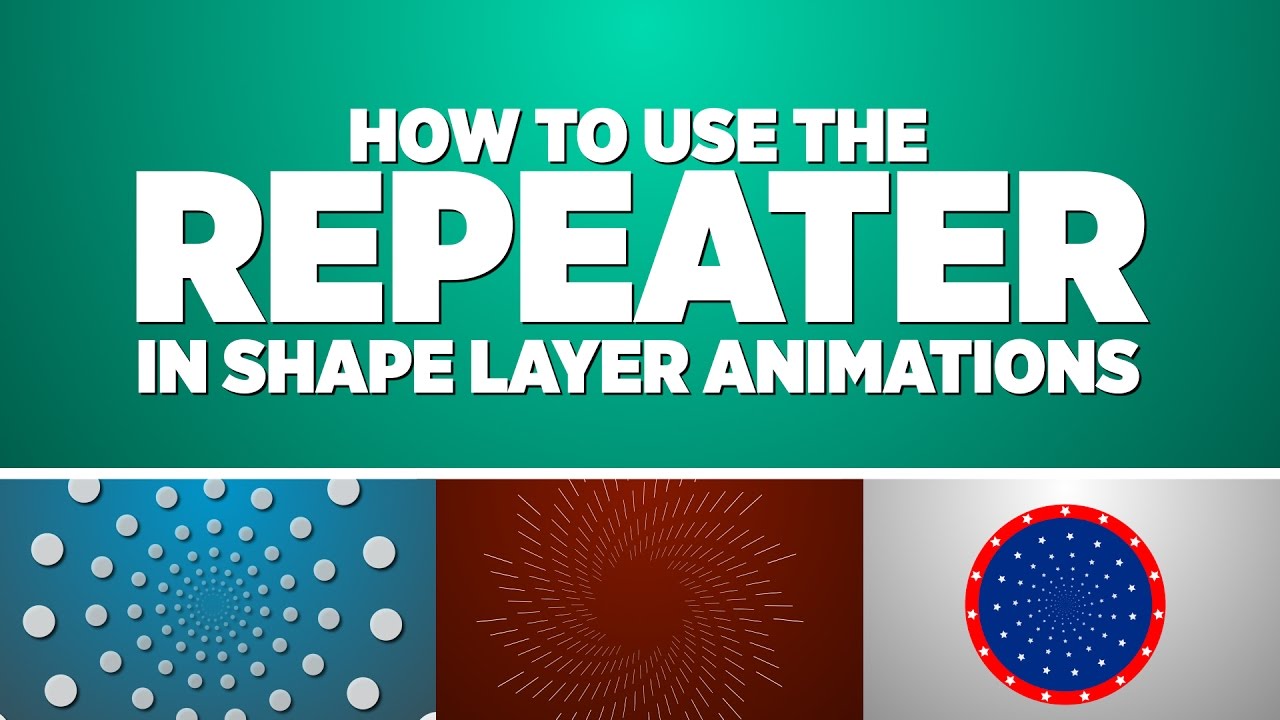 Как использовать Repeater со слоями-фигурами в After Effects | Учебное пособие по Adobe After Eff...