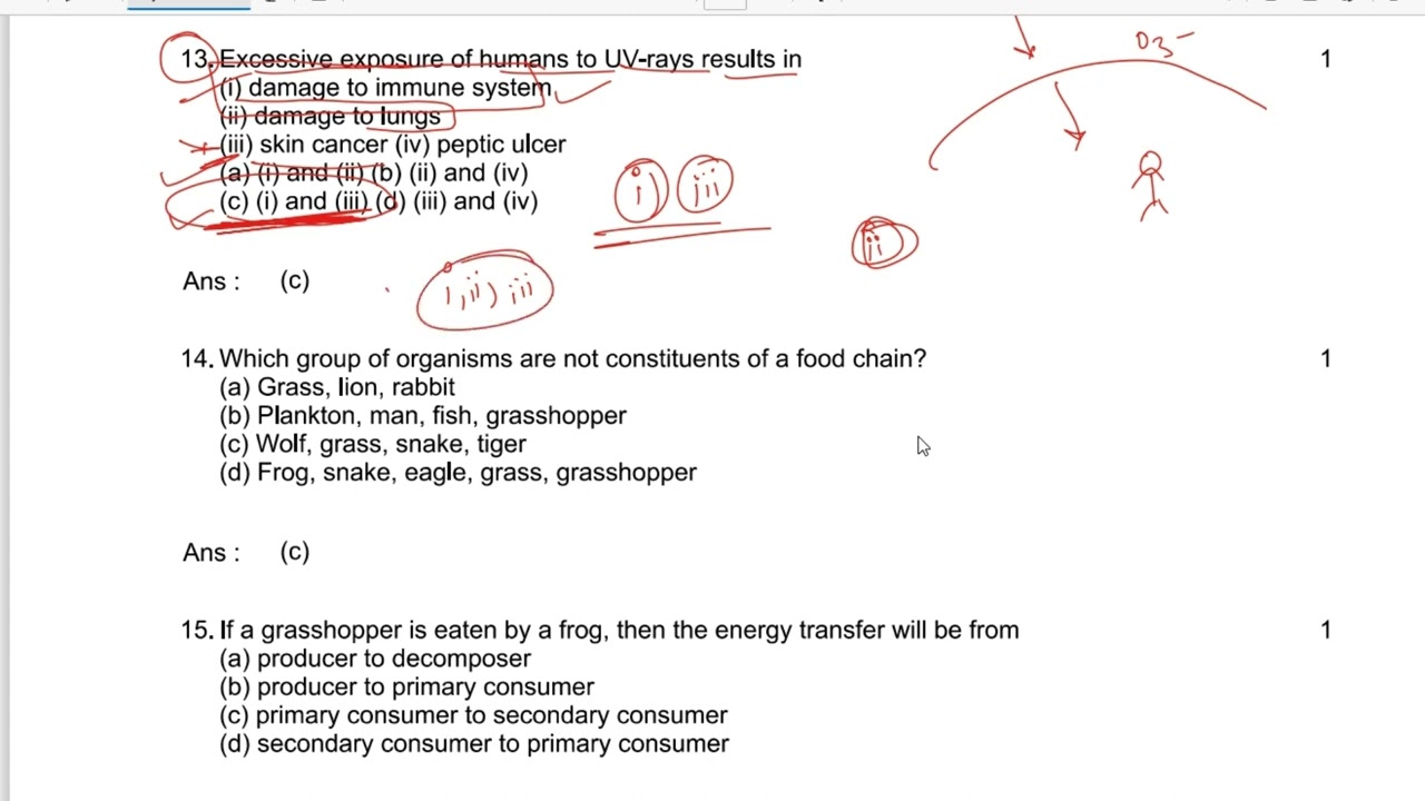 Our Environment | Class 10 | Cbse | One marker question | Part - 1