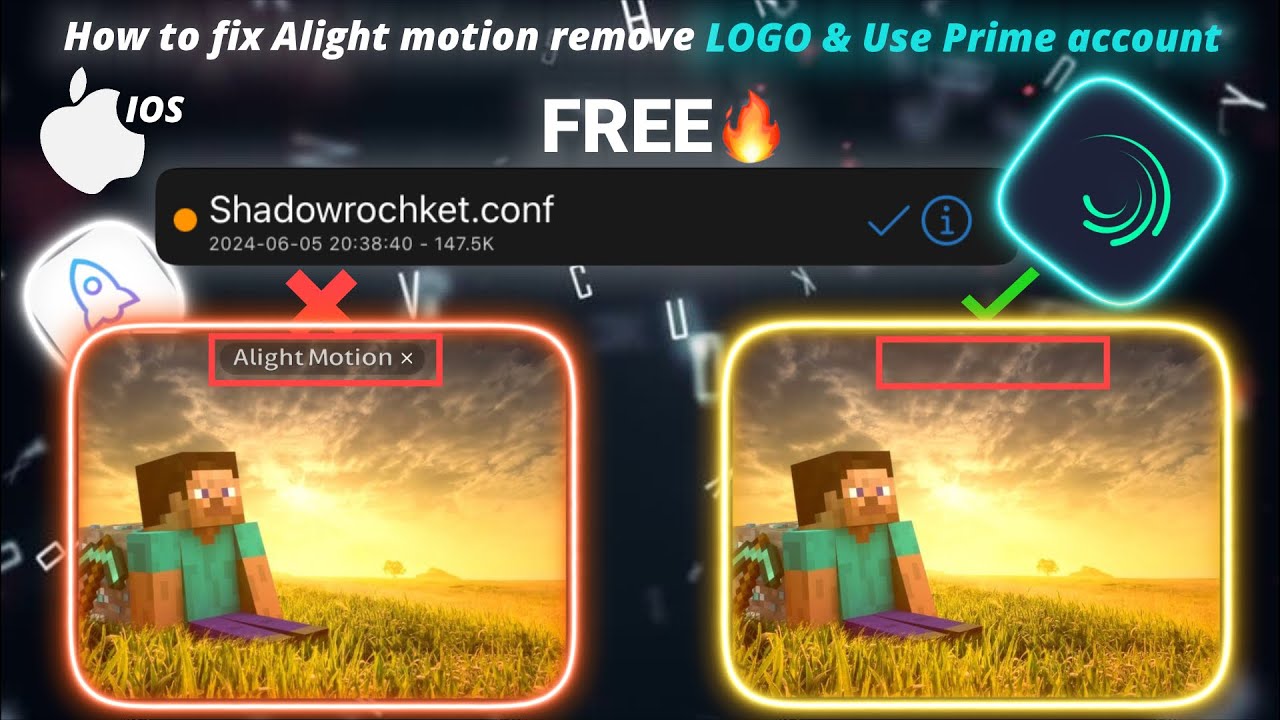 How to fix alight motion Remove Logo and use Prime account FREE On IOS 🔥| 2024