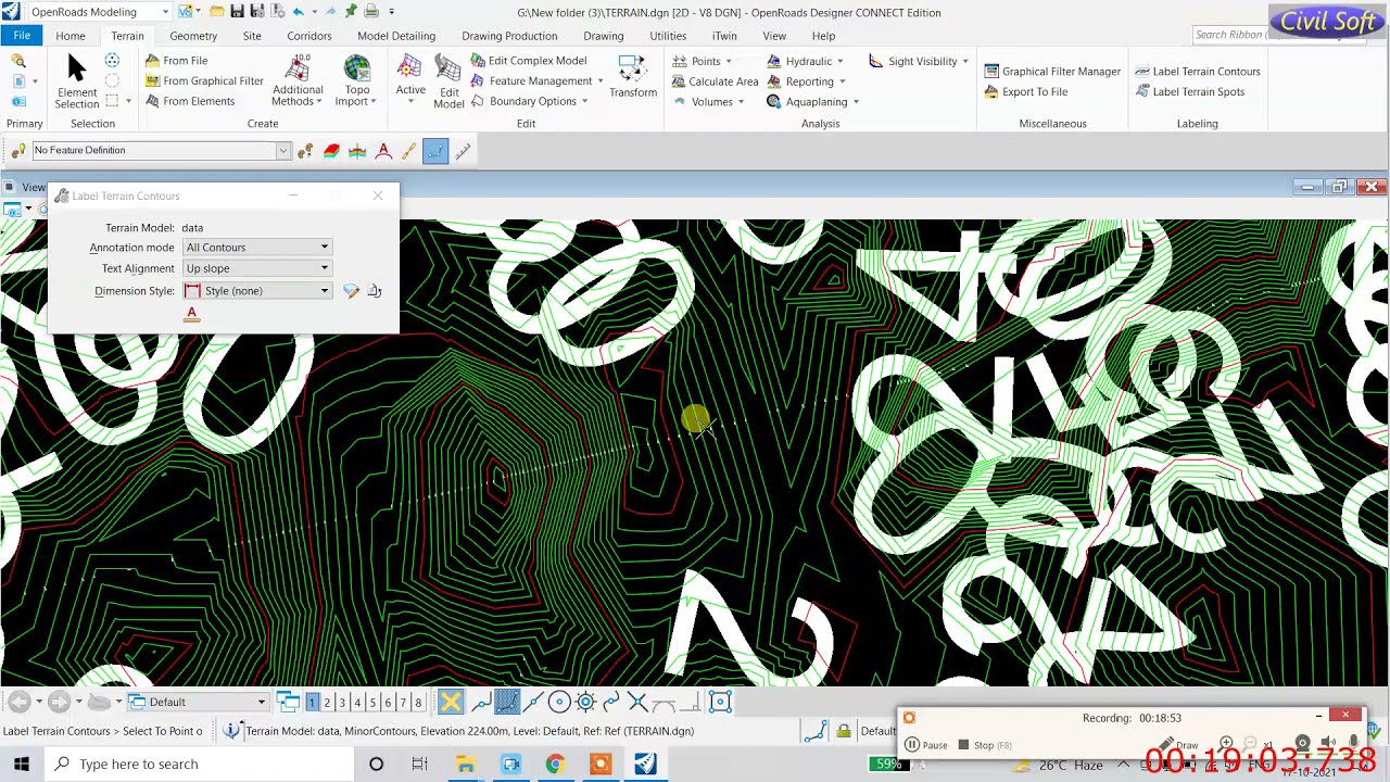 Creating Terrain From Elements | Processing Terrain From Raw Survey Data in OpenRoads