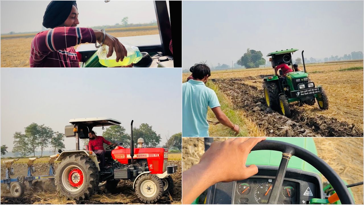 John Deere 5210 Vs Swaraj 855 • 3MB Plaough ਦੇਖੋ ਕਿੜਾ ਜੋਰ ਮਾਰਦਾ ਤੇ Average • Benipal Jattz
