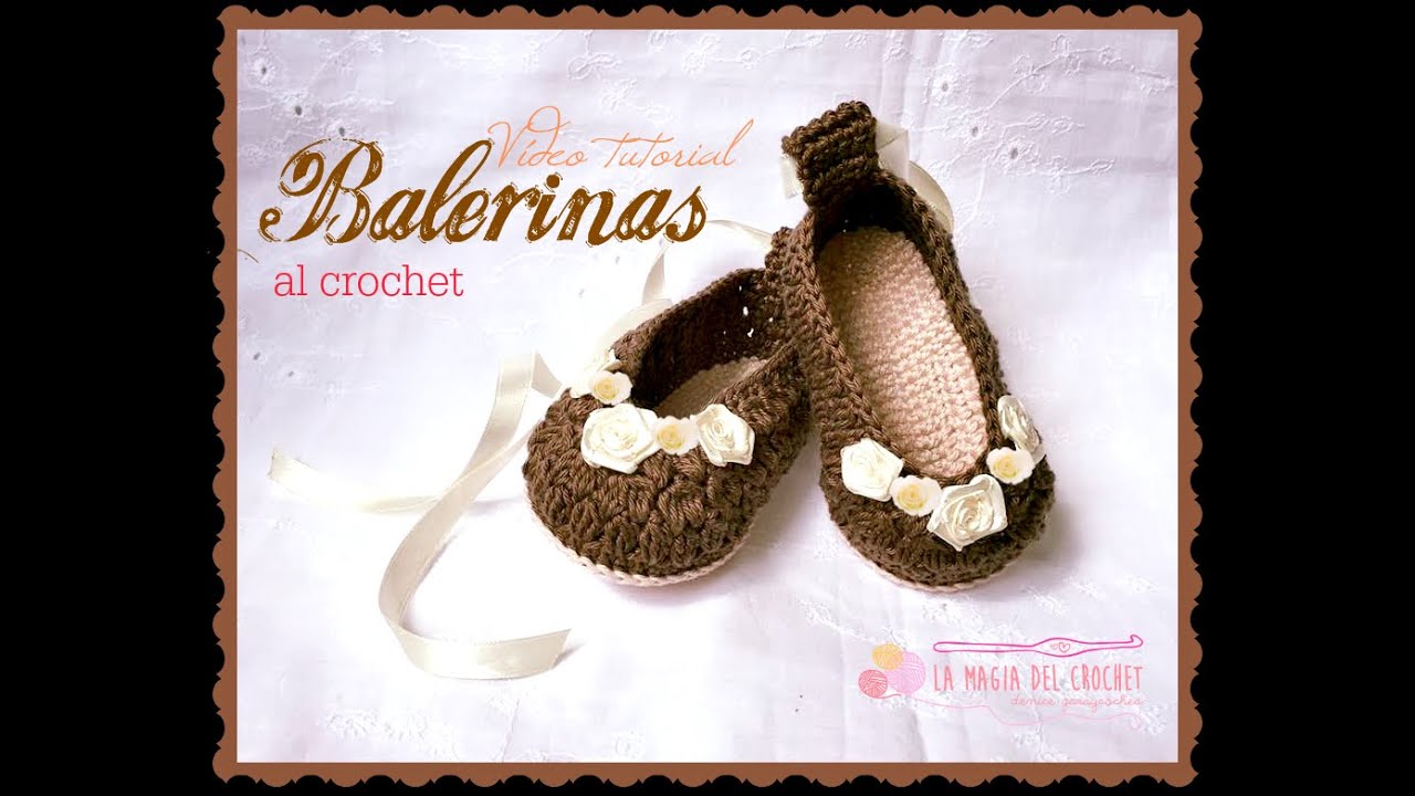 Cómo hacer balerinas a crochet para bebés de 6 a 9 meses