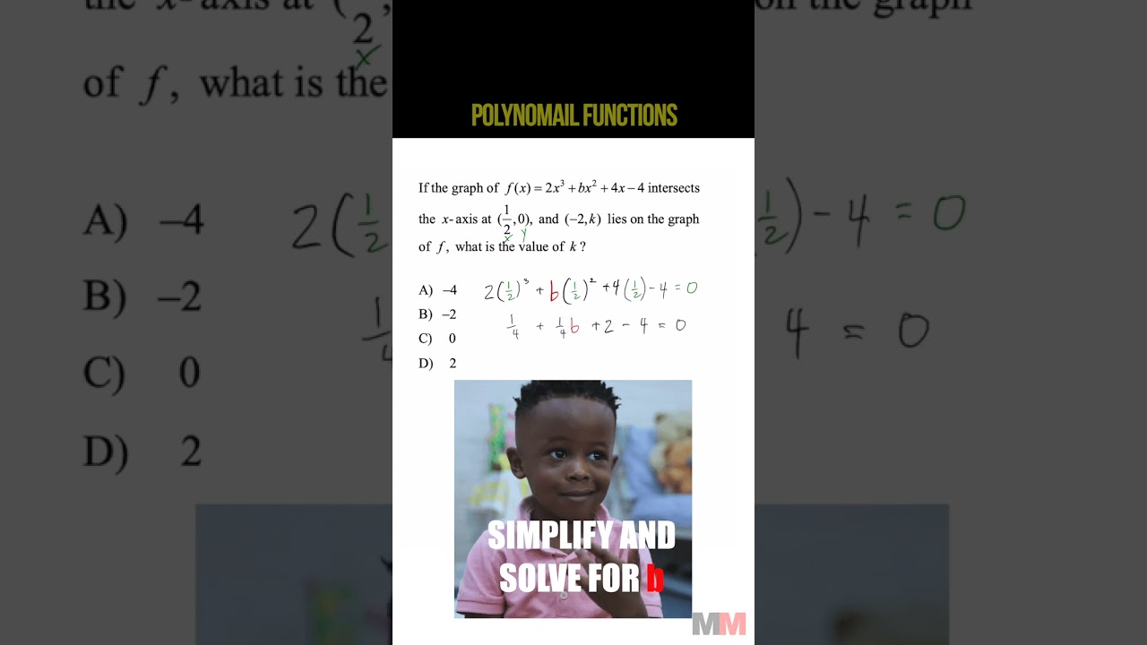 Polynoial Function SAT Practice Problem