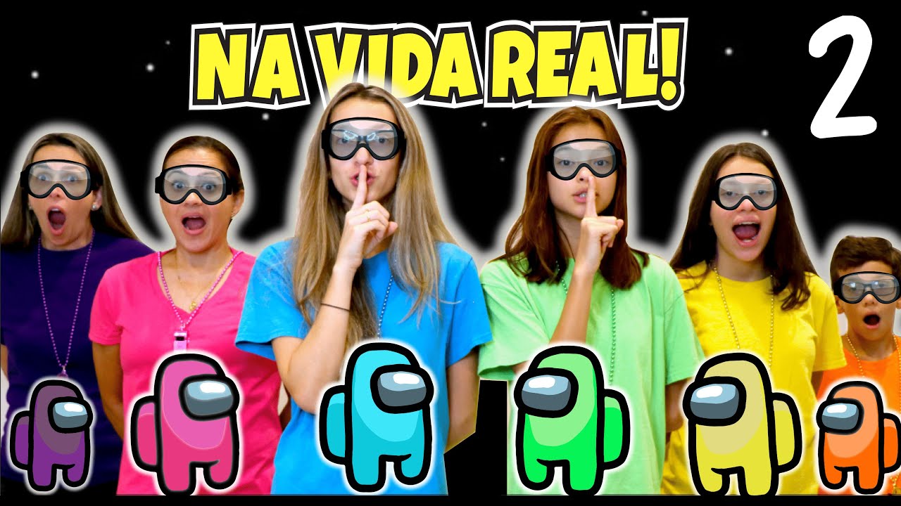 JOGANDO AMONG US NA VIDA REAL COM FAMILY FUN 5 ! Vivi Foi a Melhor Impostora do Jogo! Parte-2