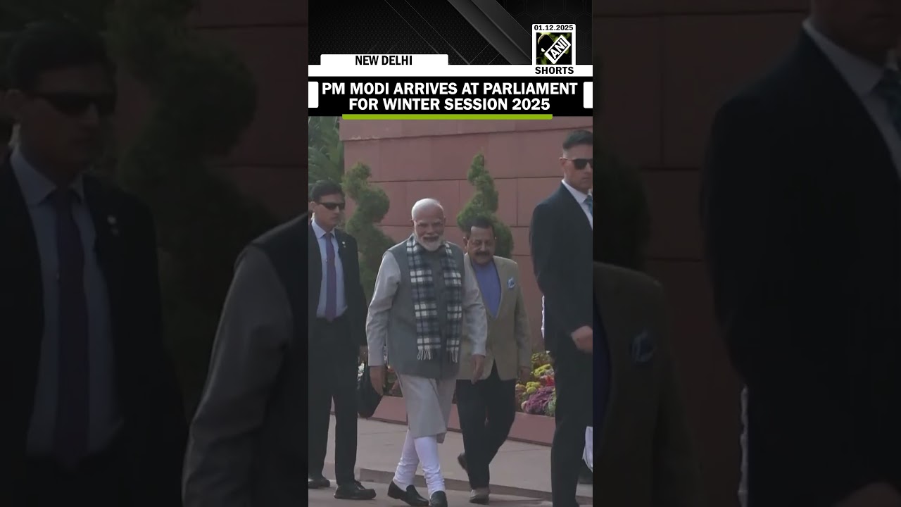 PM Narendra Modi arrives at Parliament ahead of Winter Session 2025