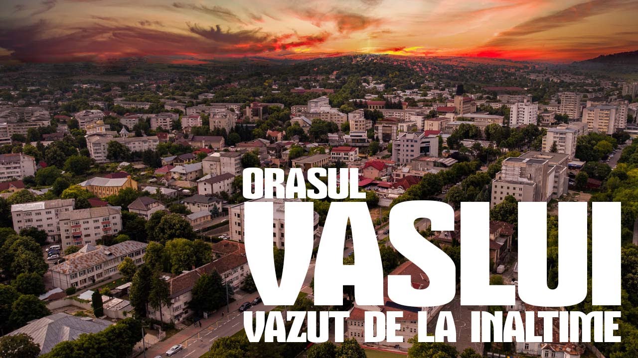 4K DRONA - Orasul Vaslui - vazut de la inaltime.