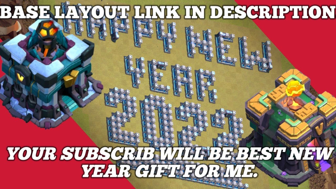 Coc Happy New Year 2022 Base Layout With Copy Link