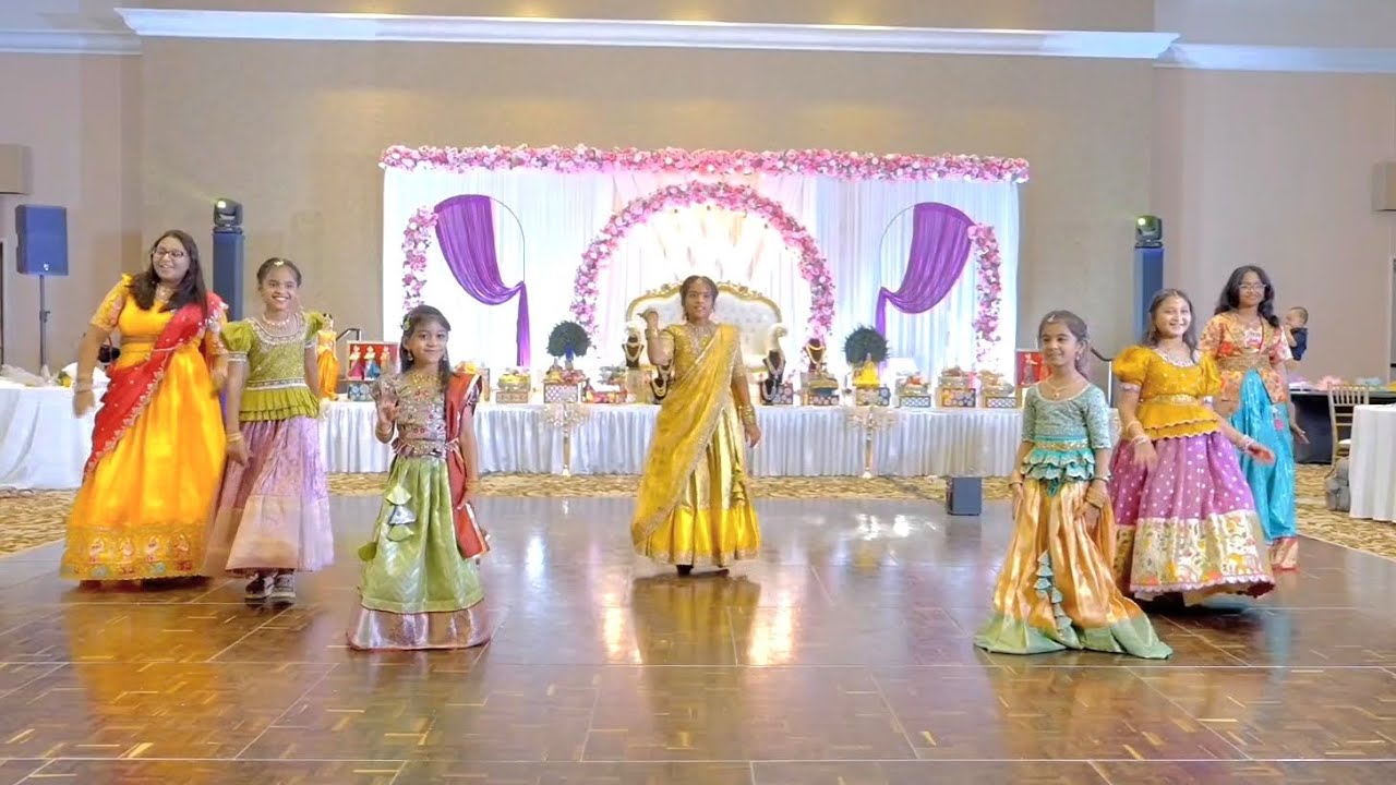 Half Saree Function | Kids Group Dance | Dance Trend With Friends In US | Telugu/Hindi/Tamil Songs