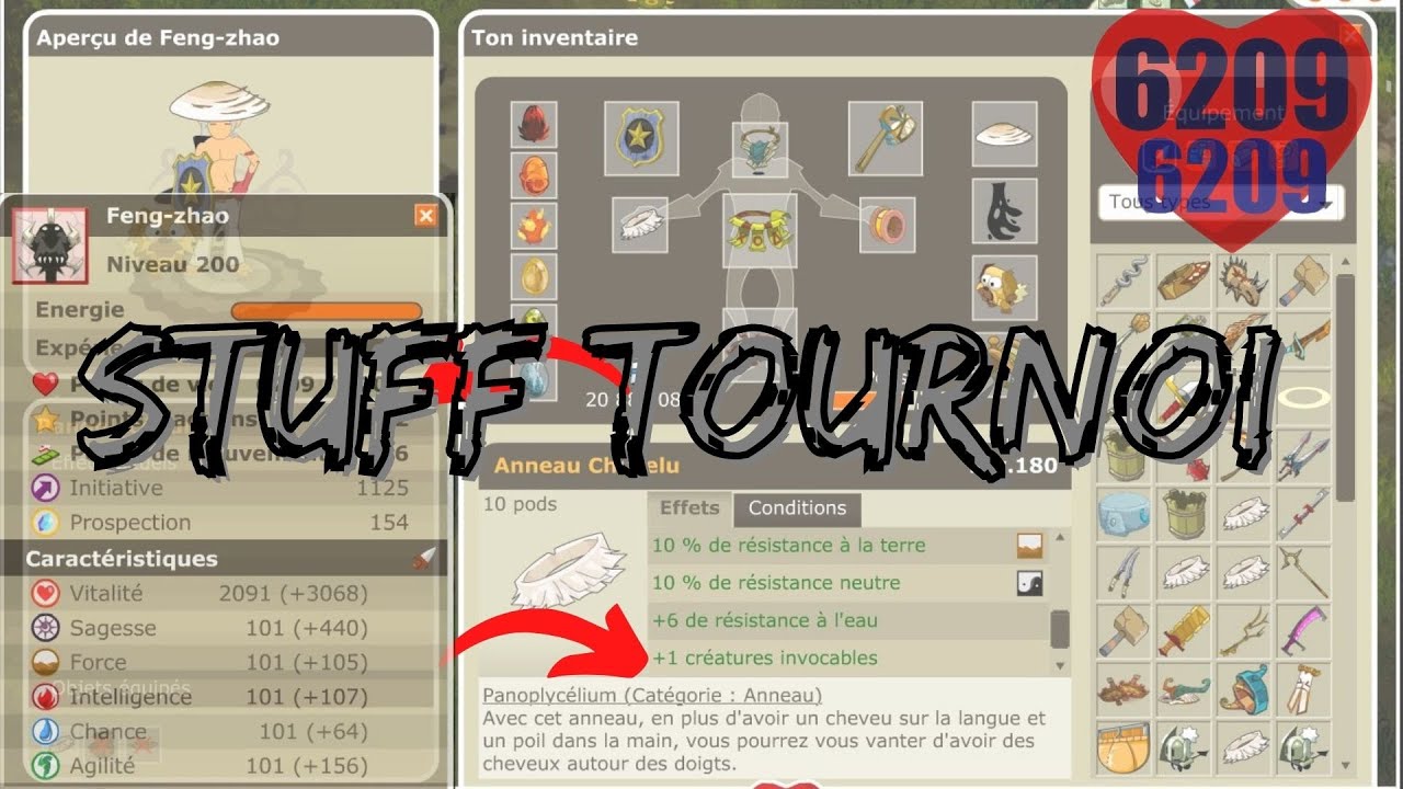 [TOURNOI DOFUS RETRO] - PRESENTATION STUFF SACRIEUR