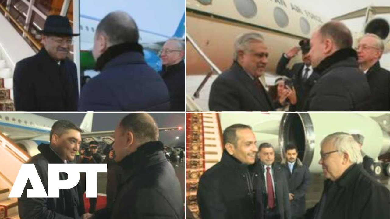 Warm Welcome in Snowy Moscow as SCO Leaders from Uzbekistan, Kazakhstan, Qatar & Pakistan Arrive