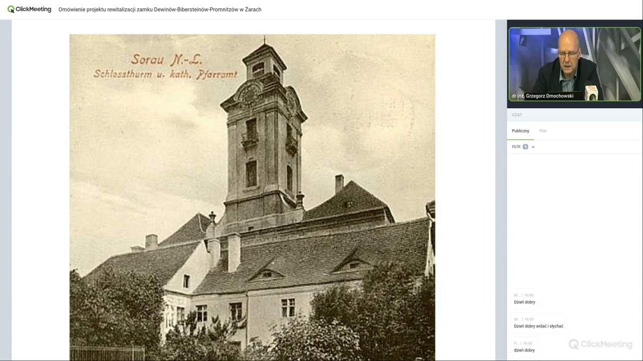 Omówienie projektu rewitalizacji zamku Dewinów-Bibersteinów-Promnitzów w Żarach