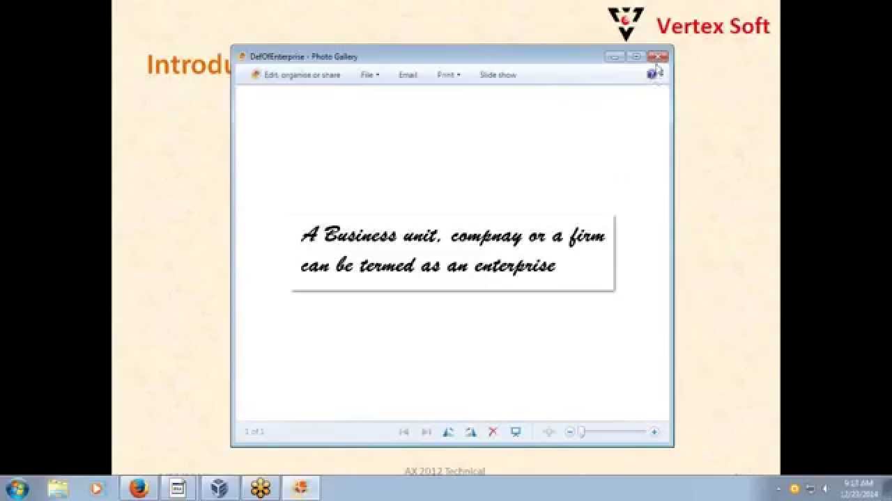 MicroSoft Dynamics AX(2012) Demo