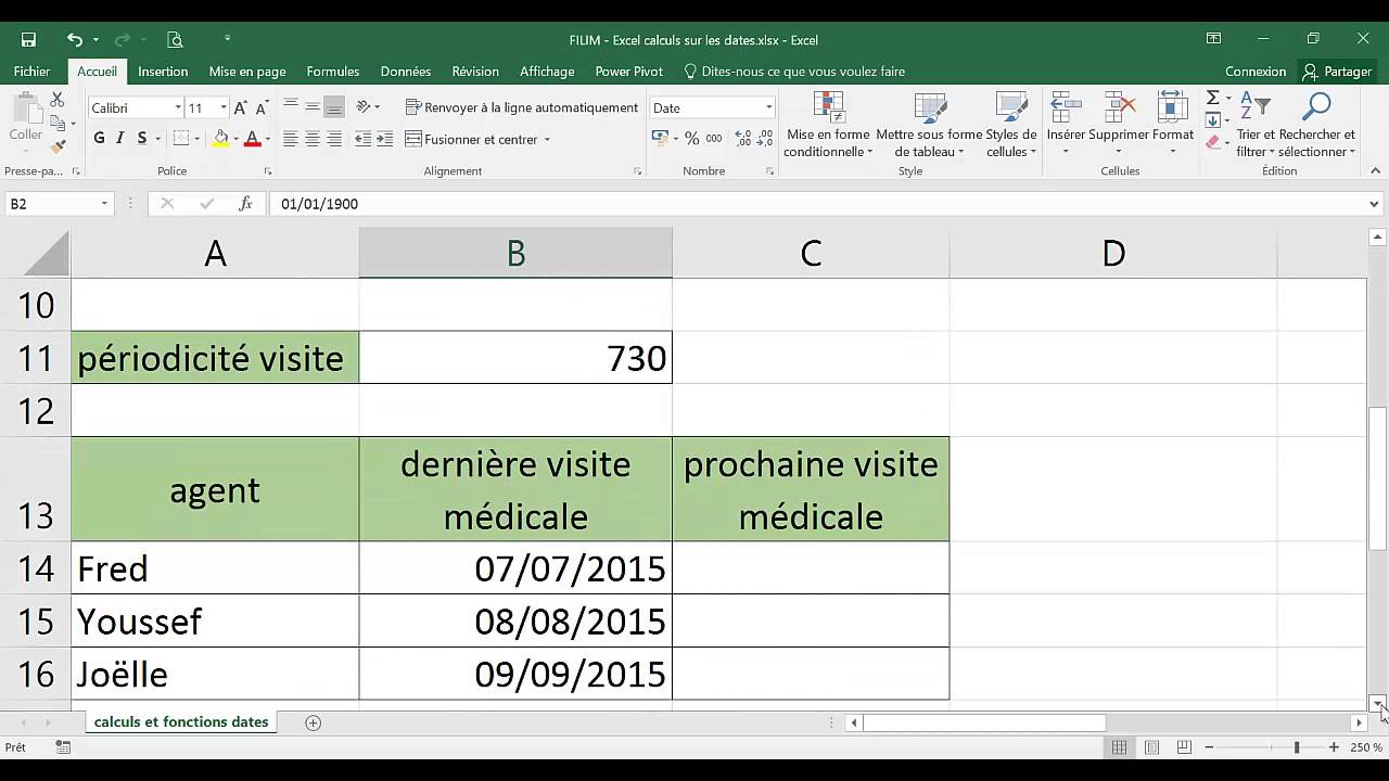 Excel - 2 Opérationnel - Cours Calculs de date