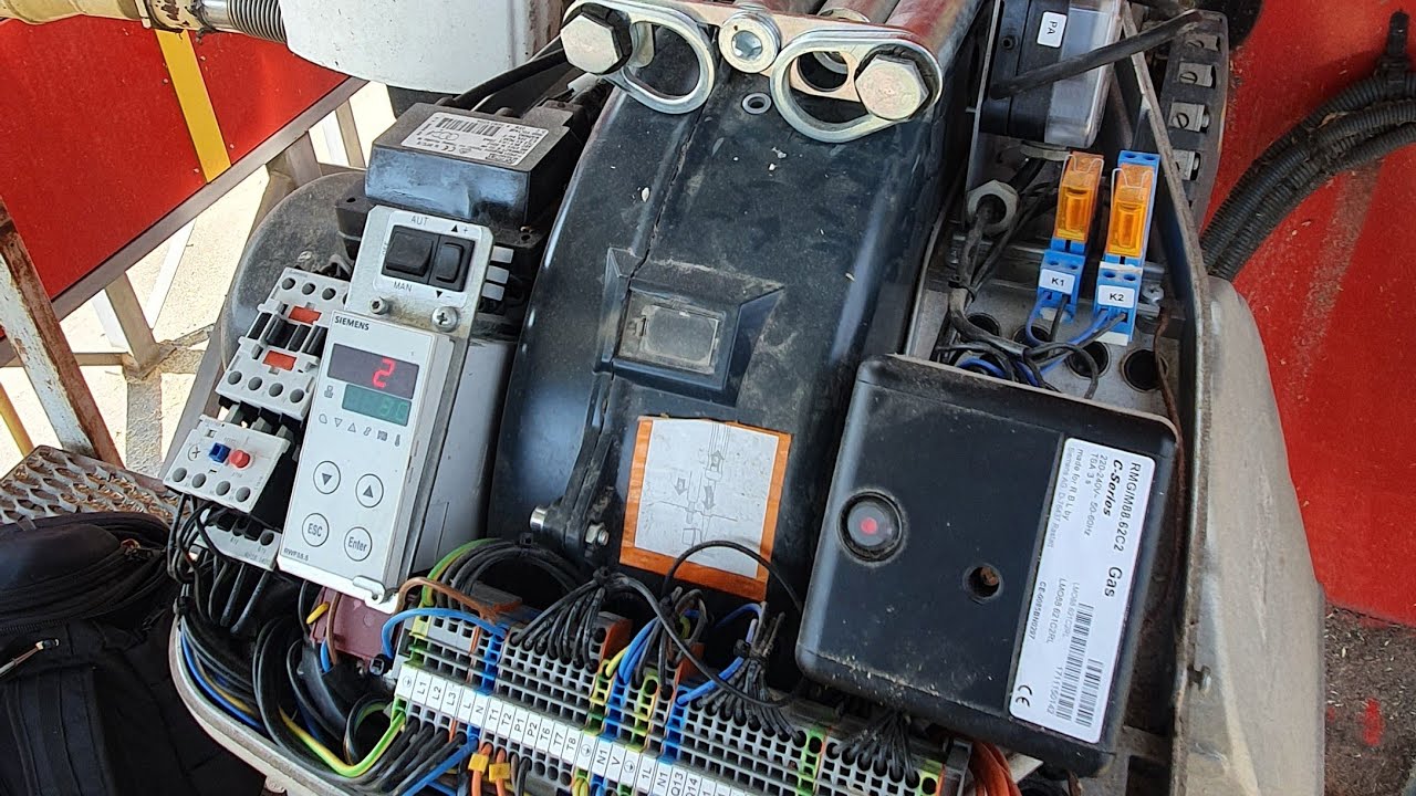 GAS BURNER RIELLO RS 190. Air pressure error. Troubleshooting. Solution.