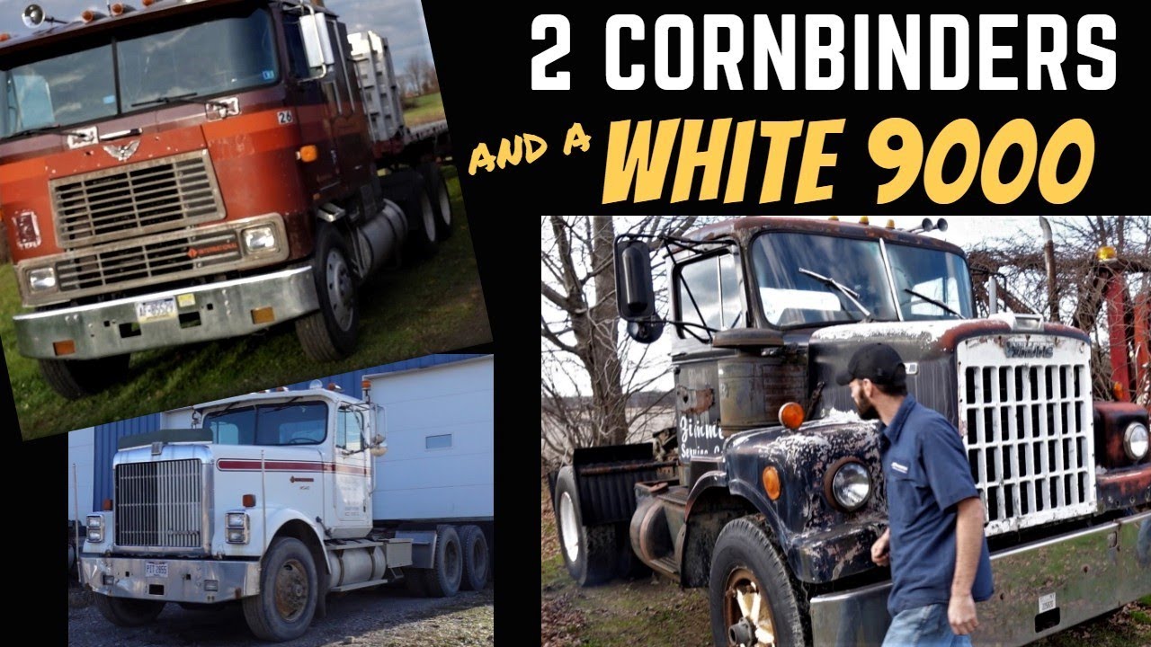 WHITE 9000, International Cabover 9670 & Conventional Vintage Trucks. White Road Commander