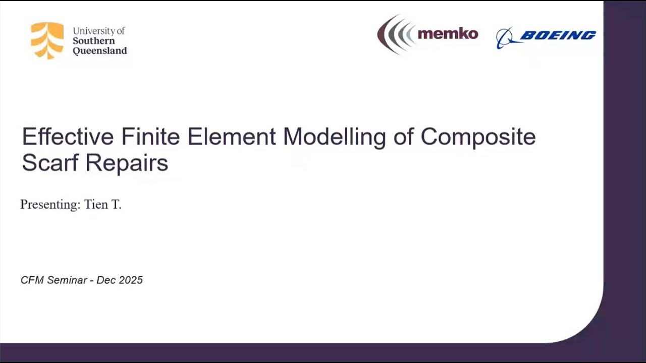 Dr Tri Tien - Effective finite element modelling of composite scarf repairs