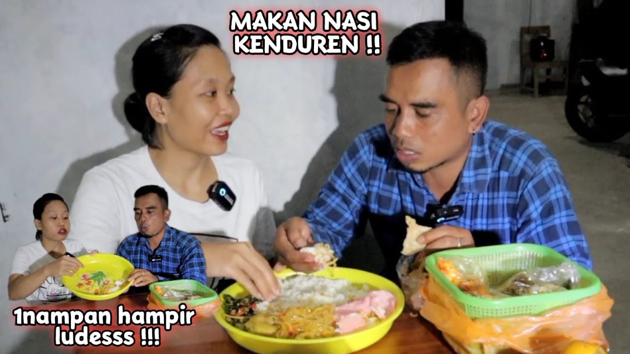 UNBOXING NASI KENDUREN - MAKAN ENAK 1NAMPAN HAMPIR LUDESS !!